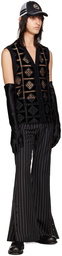 Anna Sui SSENSE Exclusive Black Patchwork Cardigan