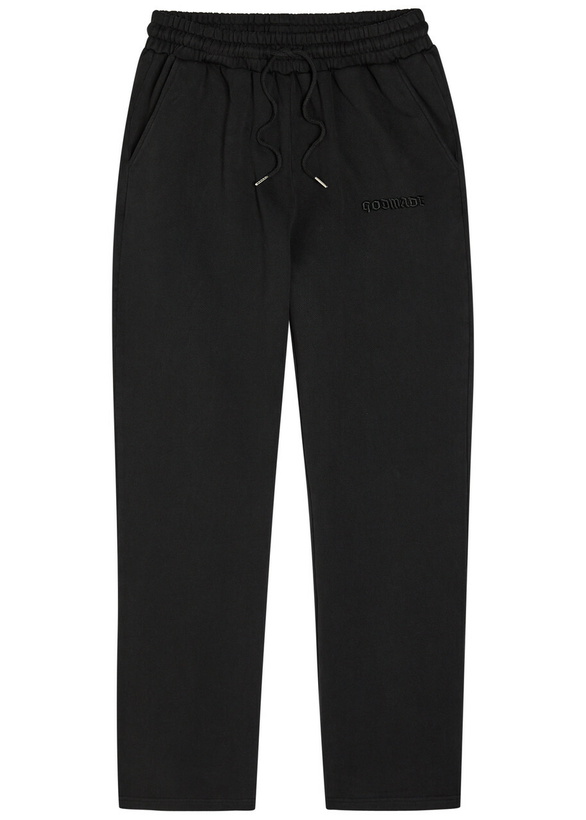 Photo: God Made Signature Logo Straight-leg Cotton Sweatpants Black