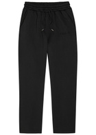 God Made Signature Logo Straight-leg Cotton Sweatpants Black