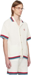 Casablanca White Gothic Crochet Shirt