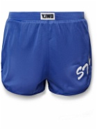 Y,IWO - Quad Slim-Fit Printed Jersey Shorts - Blue