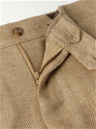 Caruso - Straight-Leg Linen, Wool and Silk-Blend Suit Trousers - Neutrals
