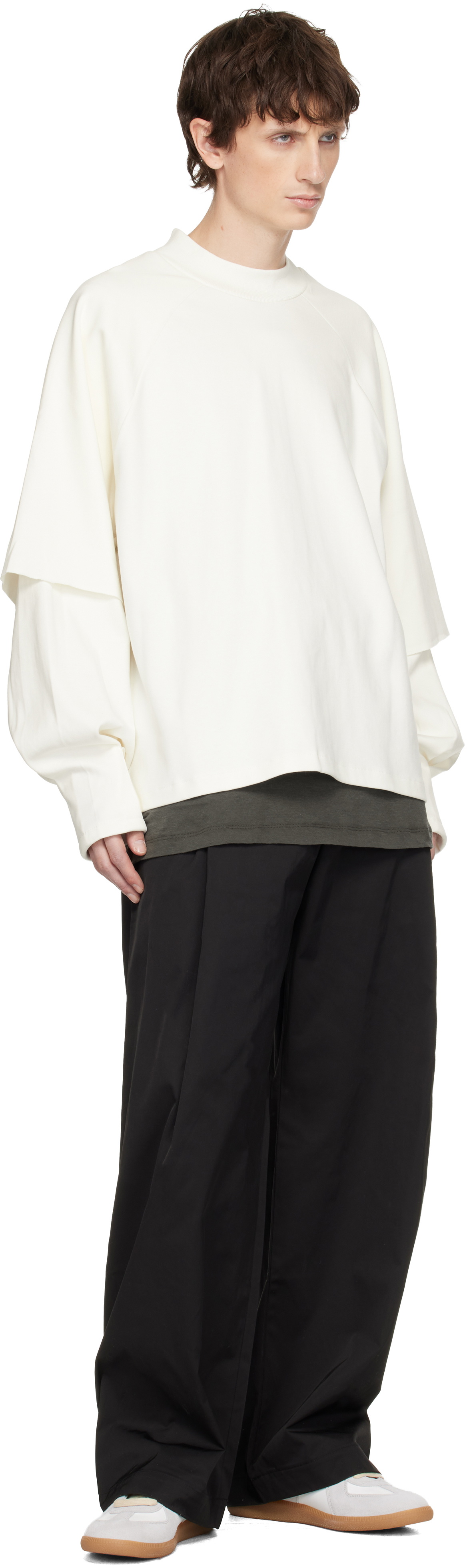 Seventh Off-White Raglan Layered Longsleeve T-shirt