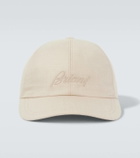 Brioni Logo silk, cashmere and linen baseball cap