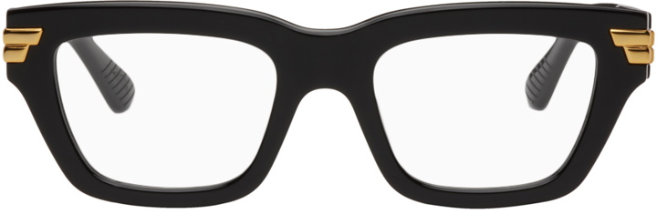 Photo: Bottega Veneta Black Rectangular Glasses