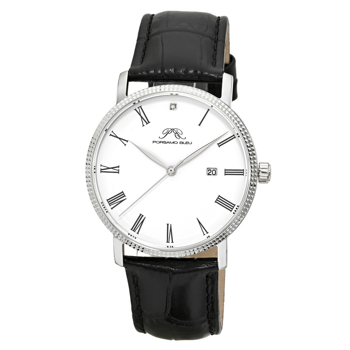 Photo: Porsamo Bleu Veritas 1 Quartz White Dial Mens Watch 1361AVEL