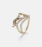 Yvonne Léon Rêves Étoilés 9kt gold and enamel ring with diamonds