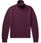 TOM FORD - Ribbed Cashmere Rollneck Sweater - Burgundy