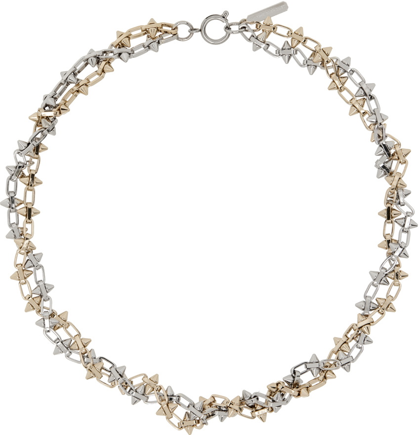 Justine Clenquet Silver & Gold Nomi Necklace Justine Clenquet