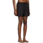 Versace Underwear Black Long Dragon Swim Shorts