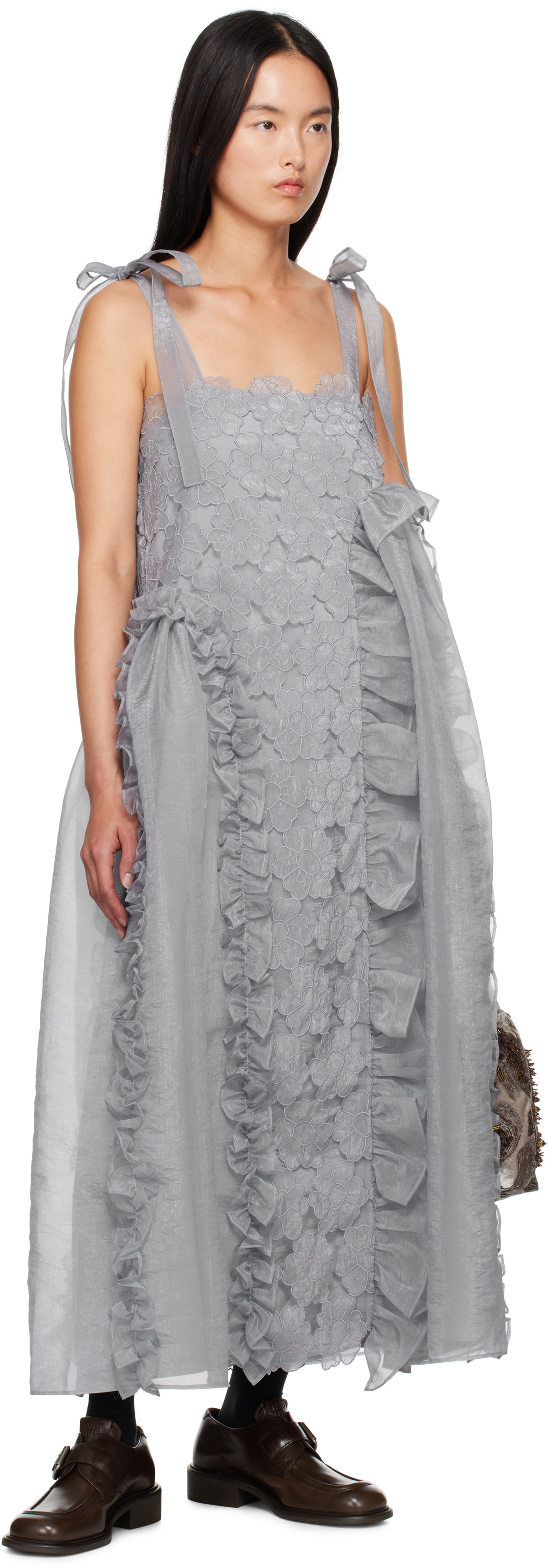 Cecilie Bahnsen Gray Oswald Maxi Dress