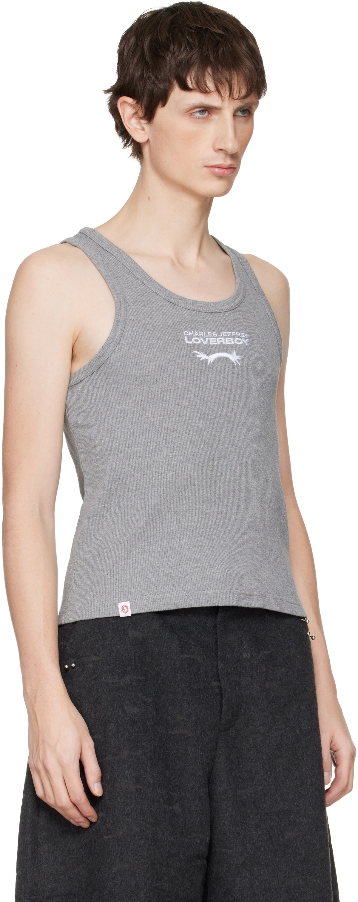 Charles Jeffrey LOVERBOY Gray Logo Tank Top