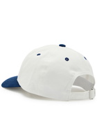 Ami Paris Logo-embroidered Contrasting Cotton cap - White And Blue - One Size