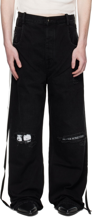 Photo: Ann Demeulemeester Black Olan 5 Pocket High-Comfort Jeans