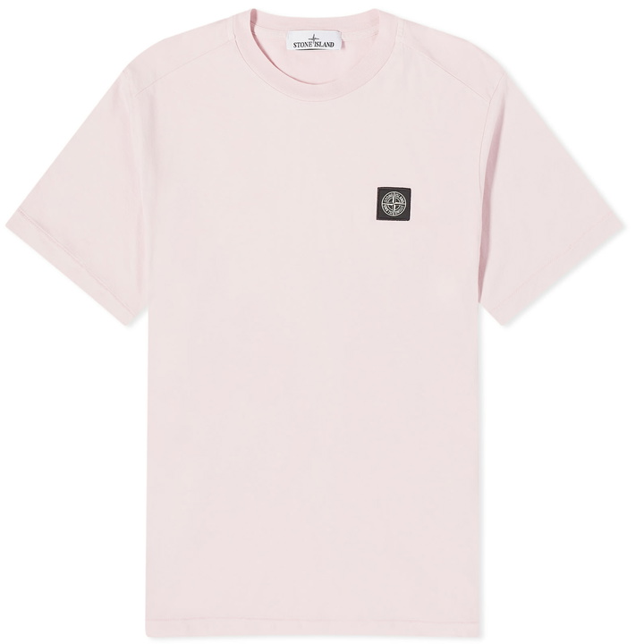 Photo: Stone Island Men's Patch T-Shirt in Pink