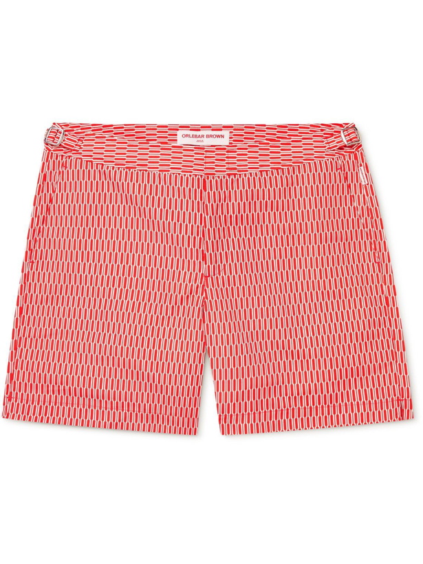 Photo: Orlebar Brown - Bulldog Bora Mid-Length Printed Swim Shorts - Red