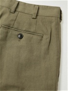 A Kind Of Guise - Straight-Leg Cotton and Linen-Blend Suit Trousers - Green
