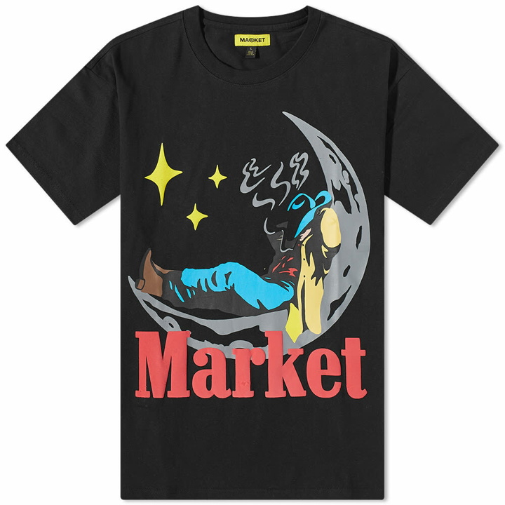 Photo: MARKET Men's Man on Moon T-Shirt in Black