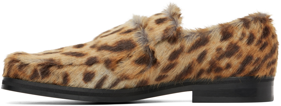 Martine Rose Brown Champagne Cap Square Toe Loafers