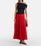 Staud Bellaria asymmetric cotton top