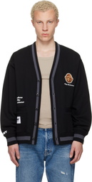 AAPE by A Bathing Ape Black 'AAPER' Button Down Cardigan