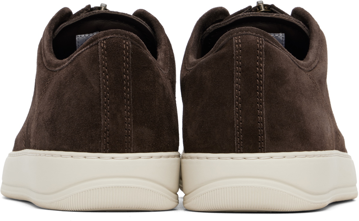 Lanvin Brown DBB1 Suede Zip Sneakers