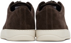 Lanvin Brown DBB1 Suede Zip Sneakers