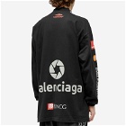Balenciaga Men's Long Sleeve League T-Shirt in Black