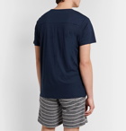 Onia - Chad Linen-Blend Jersey T-Shirt - Blue