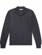 Canali - Slim-Fit Wool Half-Zip Sweater - Gray