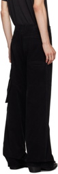 We11done Black Zip Vent Trousers