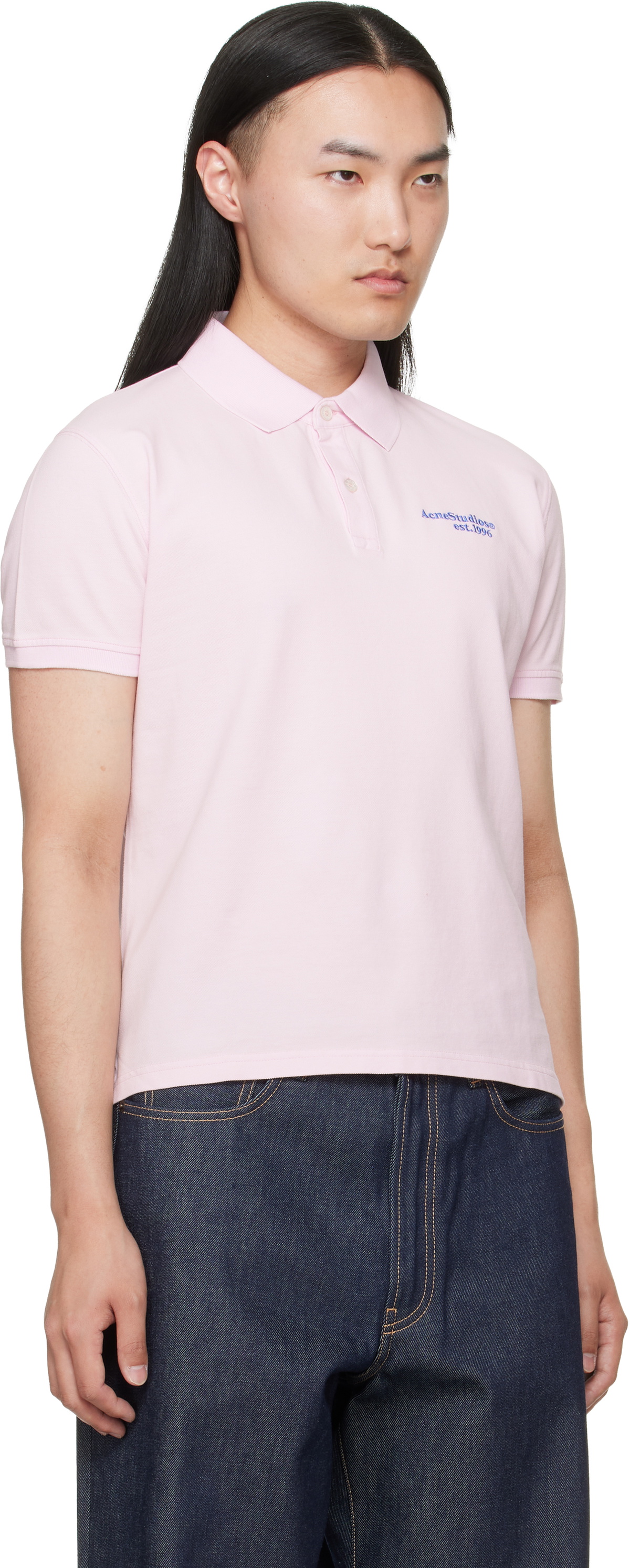 Acne Studios Pink Logo Polo