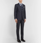 Kingsman - Navy Slim-Fit Prince of Wales Checked Wool Suit Trousers - Navy