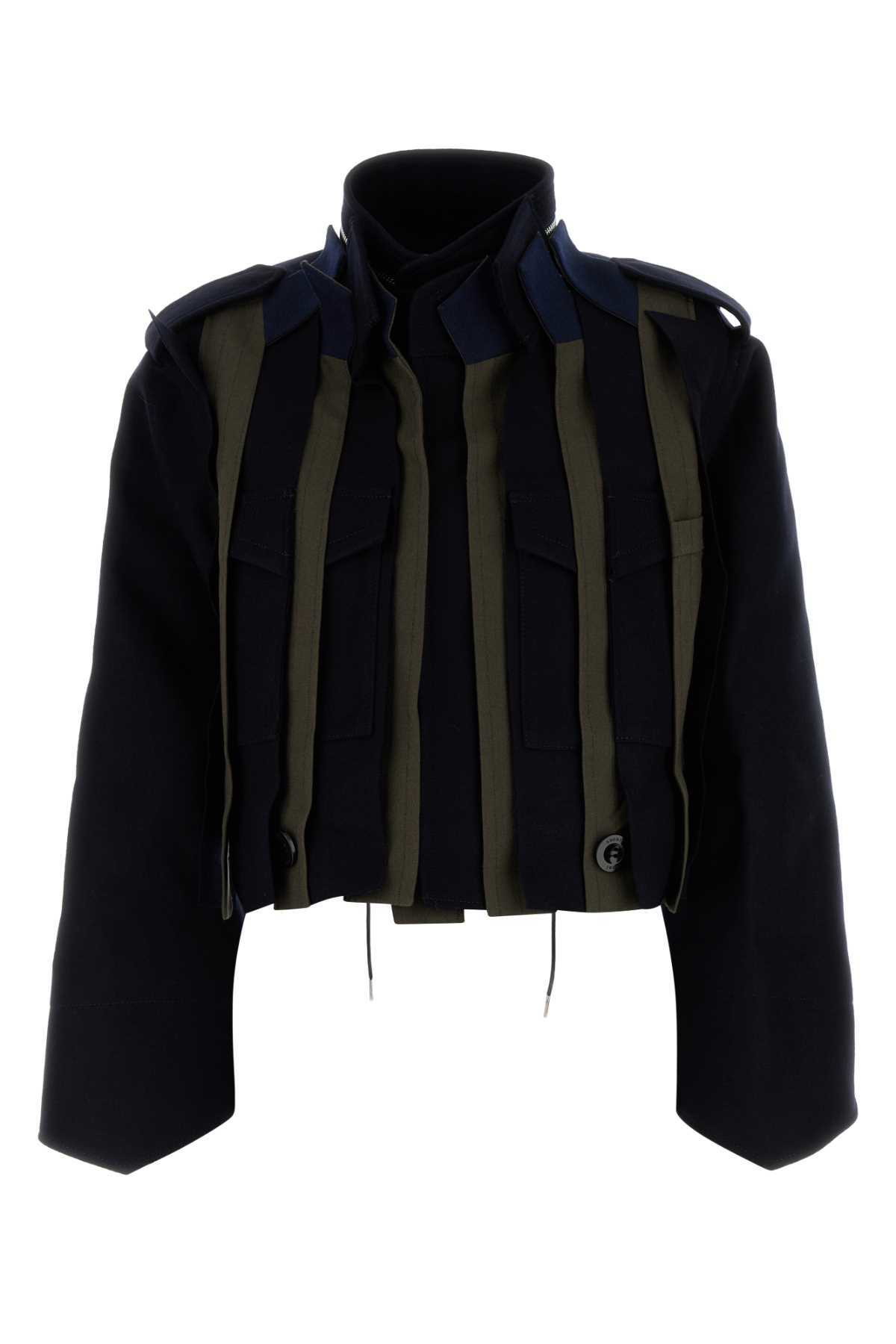 Sacai Black ACRONYM® Edition Taffeta Crop Jacket Sacai Sacai Black ACRONYM® Edition Taffeta Crop Jacket Sacai