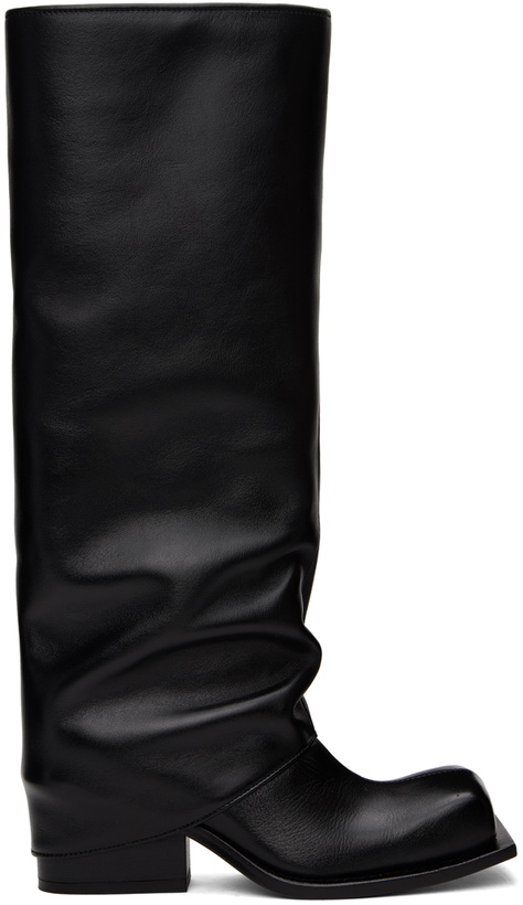 Photo: FIDAN NOVRUZOVA Black Havva Chunky Heel Trouser Boots
