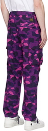 BAPE Purple Color Camo Cargo Pants