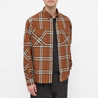 Burberry Men's Button Down Coulsdon Check Shirt in Dark Birch Brown