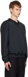Calvin Klein Navy Double V-Neck Sweatshirt