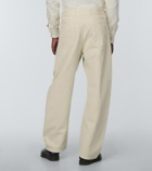 Lemaire Twisted belted straight denim pants