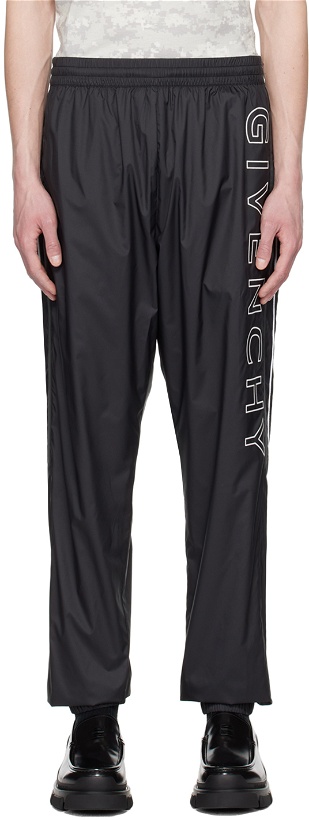 Photo: Givenchy Black Embroidered Track Pants