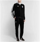 adidas Consortium - Have a Good Time Tapered Logo-Embroidered Striped Velour Sweatpants - Men - Black