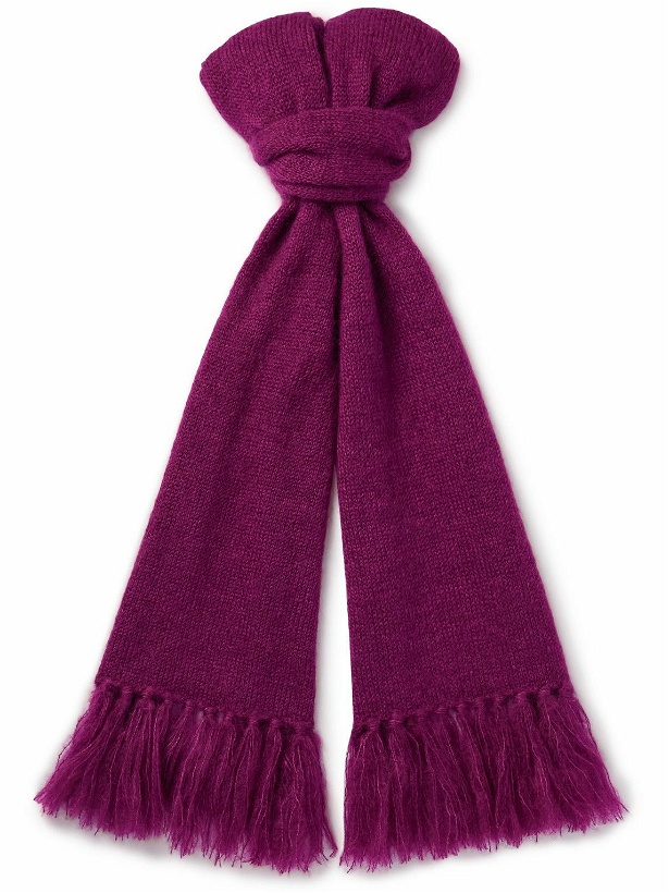 Photo: Massimo Alba - Fringed Mohair and Silk-Blend Scarf