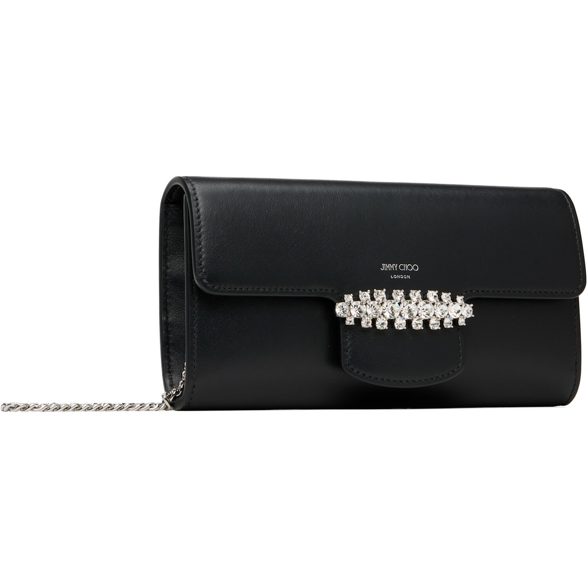 Jimmy Choo Black Bing Wallet Chain Bag