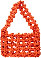 KARA Orange Knot Armpit Tote