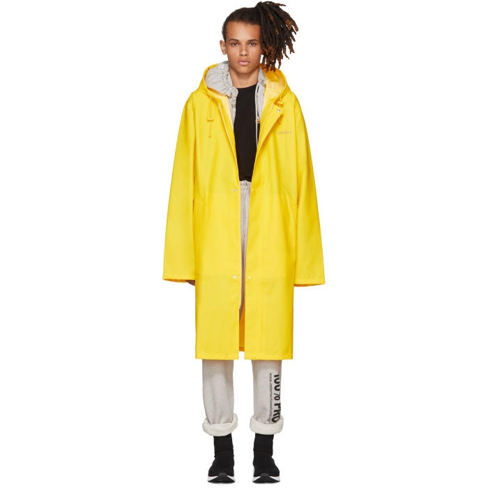 Vetements Yellow Logo Raincoat
