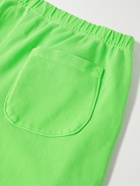 Pasadena Leisure Club - Straight-Leg Logo-Appliquéd Cotton-Jersey Shorts - Green