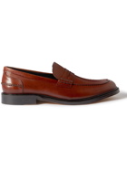 VINNY'S - Townee Leather Penny Loafers - Brown - 40
