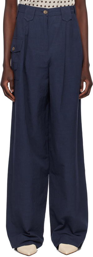 Photo: Caro Editions Navy Beatrice Trousers