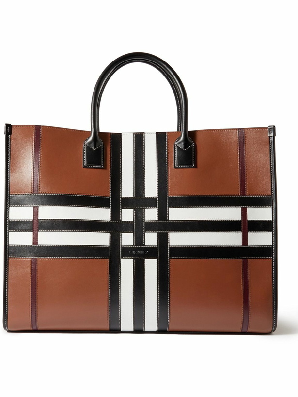 Photo: Burberry - Checked Leather Tote Bag