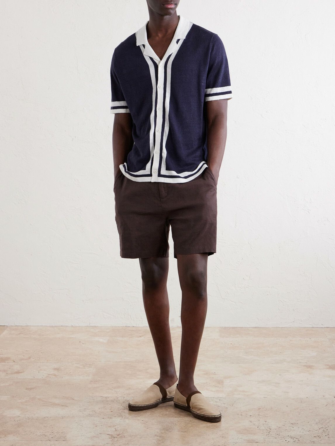 Onia - Camp-Collar Linen Shirt - Blue